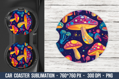 Whimsical Mushroom Car Coaster | Car Coaster Png Product Image 1