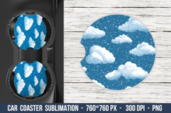 Cloud Pattern Car Coaster | Car Coaster Png Product Image 1