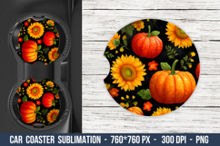 Fall Car coaster | Car Coaster Sublimation Product Image 1