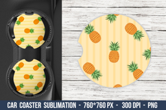 Pineapple Car Coaster | Car Coaster Sublimation Product Image 1