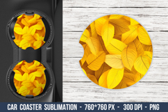Fall Leaves Pattern Car Coaster | Car Coaster Sublimation Product Image 1