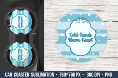 Winter Coquette Quote Car Coaster | Car Coaster Sublimation Product Image 1