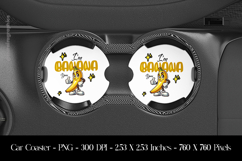 I&#039;m Banana Yum Car Coaster Sublimation Design PNG Product Image 1