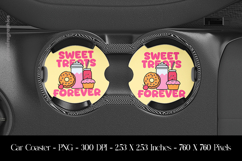 Sweet Treats Forever Car Coaster Sublimation Design Product Image 1