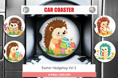 Car Coaster Easter Hedgehog Product Image 1