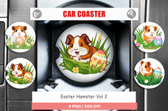 Car Coaster Easter Hamster Product Image 1
