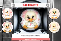 Car Coaster Valentine Duck Cartoon Product Image 1