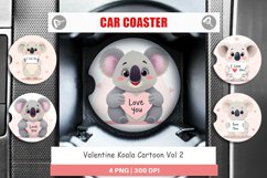 Car Coaster Valentine Koala Cartoon Product Image 1