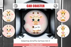Car Coaster Valentine Giraffe Cartoon Product Image 1