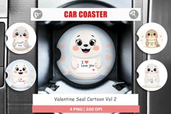 Car Coaster Valentine Seal Cartoon Product Image 1