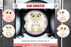 Car Coaster Valentine Gecko Cartoon Product Image 1