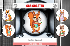 Car Coaster Easter Squirrel Product Image 1