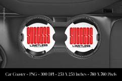 Success Limitless Car Coaster Sublimation Design Product Image 1