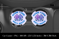 Game Time Game Vibe Car Coaster Sublimation Design Product Image 1
