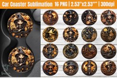 3D Halloween Car Coaster Bundle| Sublimation Designs Product Image 2