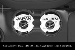 Japan Car Coaster Sublimation Design Product Image 1