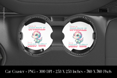 Burn to Sparkle in a Dino way Car Coaster Sublimation Design Product Image 1