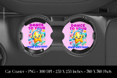 Dance to Your Rhythm Car Coaster Sublimation Design Product Image 1