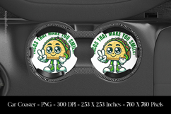 Tacos That Make You Smile Car Coaster Sublimation Design Product Image 1