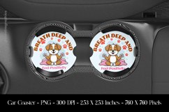 Breath And Deep Car Coaster Sublimation Design Product Image 1