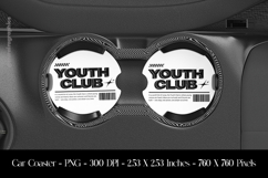 Youth Club Car Coaster Sublimation Design Product Image 1