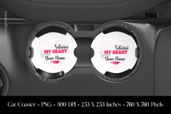 Romantic Heart Quote Car Coaster Sublimation Design Product Image 1