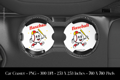 Baseball Let,s Have Fun Together Car Coaster Sublimation Product Image 1