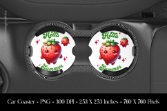 Hallo Summer Car Coaster Sublimation Design Product Image 1