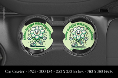Shine Bright And Happiness Car Coaster Sublimation Design Product Image 1