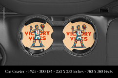Victory Vibes Sports Car Coaster Sublimation Design Product Image 1