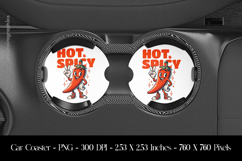 Hot Spicy Car Coaster Sublimation Design Product Image 1