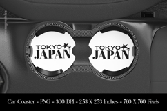 Tokyo Japan Car Coaster Sublimation Design Product Image 1