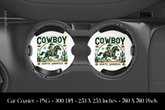 Cowboy Cactus Desert Rodeo North America Car Coaster Product Image 1