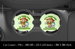 Funny Burger Car Coaster Sublimation Design Product Image 1