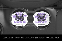 Do What You Love Butterfly Car Coaster Sublimation Design Product Image 1