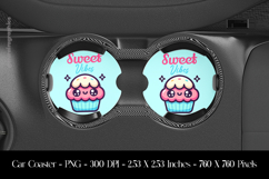 Sweet Vibes Car Coaster Sublimation Design Product Image 1