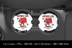 Spread Your Positive Aura Car Coaster Sublimation Design Product Image 1