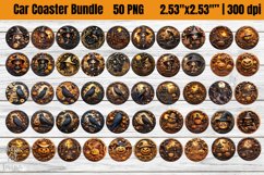 3D Halloween Car Coaster Bundle| Sublimation Designs Product Image 1