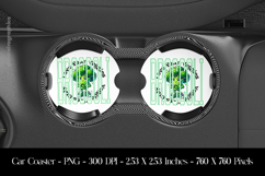 Broccoli Car Coaster Sublimation Design Product Image 1