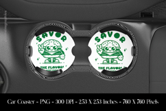 Savor The Flavor Best Ever Car Coaster Sublimation Design Product Image 1