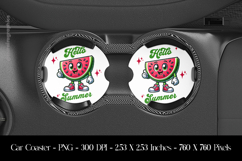 Hallo Summer Car Coaster Sublimation Design Product Image 1