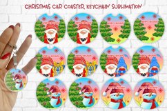 Christmas gnome car coaster sublimation design bundle, Christmas car coaster, gnome keychain sublimation, Christmas sublimation, Christmas gnome PNG.