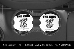 The King Car Coaster Sublimation Design Product Image 1