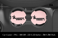 Peaceful Vibes Car Coaster Sublimation Design Product Image 1