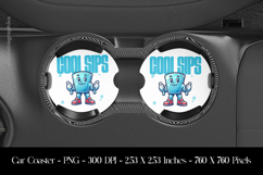 Cool Sips Car Coaster Sublimation Design Product Image 1