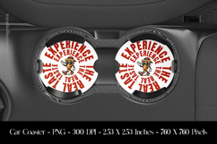 Pizza Vibes Real Taste Style Car Coaster Sublimation Design Product Image 1