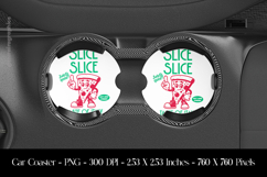 Slice Slice Pizza Power Car Coaster Sublimation Design Product Image 1