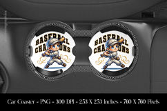 Baseball Champian Car Coaster Sublimation Design Product Image 1