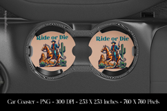Ride or Die Car Coaster Sublimation Design Product Image 1