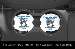 Penguin With Attitude Gangster One Coaster Sublimation Product Image 1